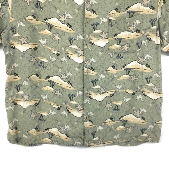 Route 66 Hawaiian Shirt Mens XL Camp Tropical Print Short Sleeve Rayon Beach - Picture 4 of 6